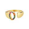 Rainbow Initial Ring
