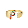 Rainbow Initial Ring