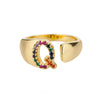 Rainbow Initial Ring