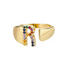 Rainbow Initial Ring