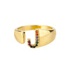 Rainbow Initial Ring
