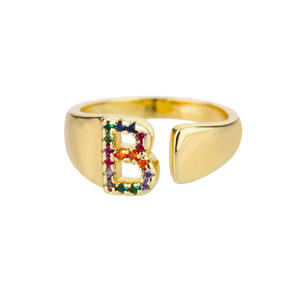 Bague initiale Rainbow