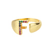 Rainbow Initial Ring