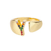 Rainbow Initial Ring