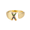 Rainbow Initial Ring
