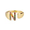 Rainbow Initial Ring