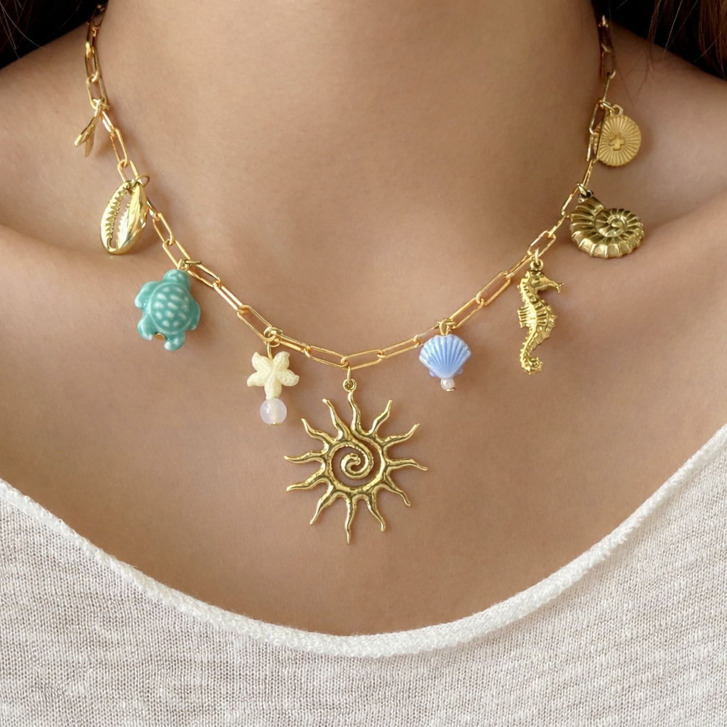 Collier Charms Océan