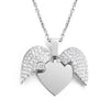 Collana con messaggio personalizzato con ali d'angelo