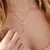 Collier personnalisé prénom rose éternelle