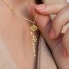 Collier personnalisé prénom rose éternelle