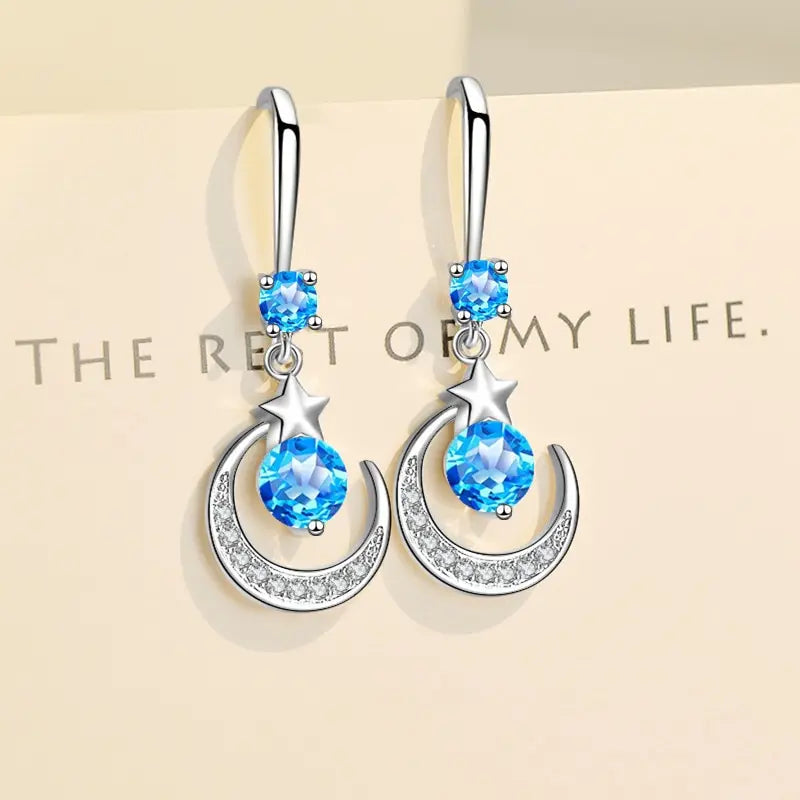 Boucles d’Oreilles Lune & Étoile