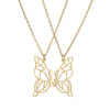 Double personalized butterfly necklaces 2 names