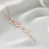 Collier personnalisé fleur et pierre de naissance