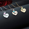 Collier personnalisé cœur et pierre de naissance