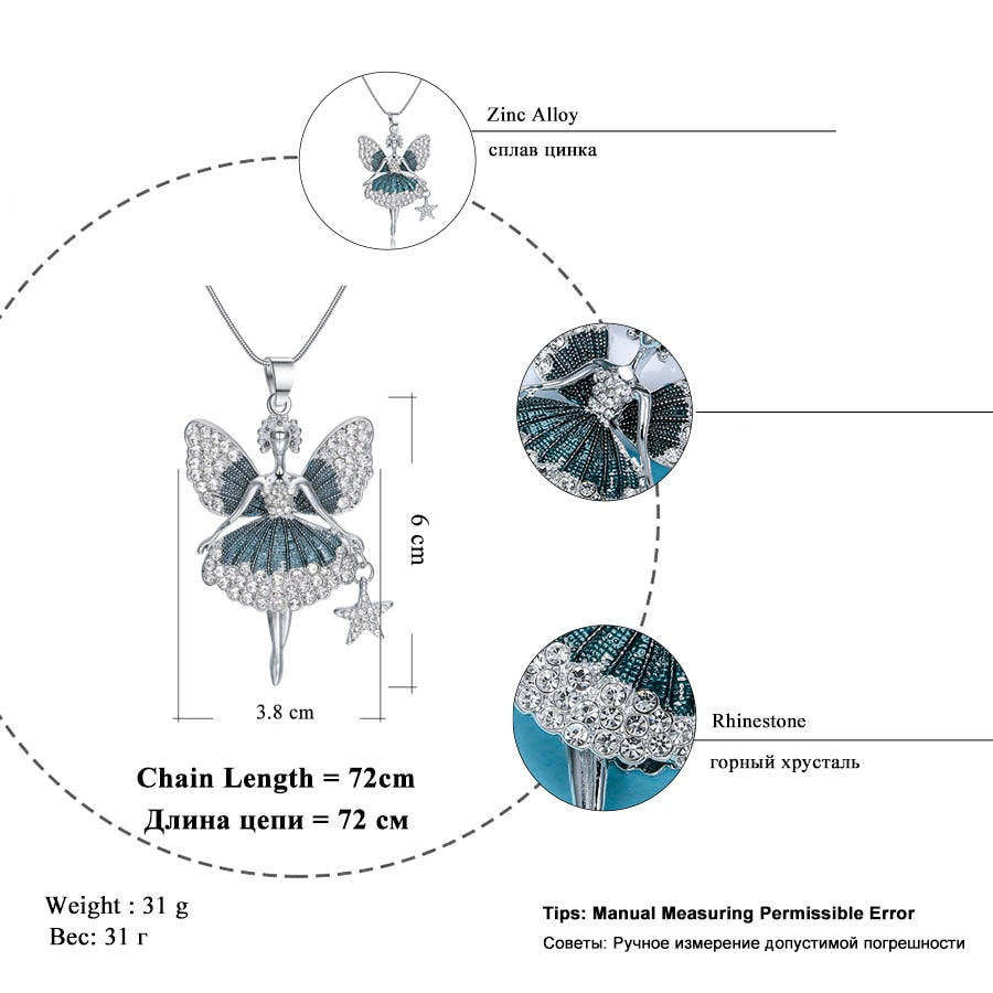 Collier Titania Fairy Midnight Blue