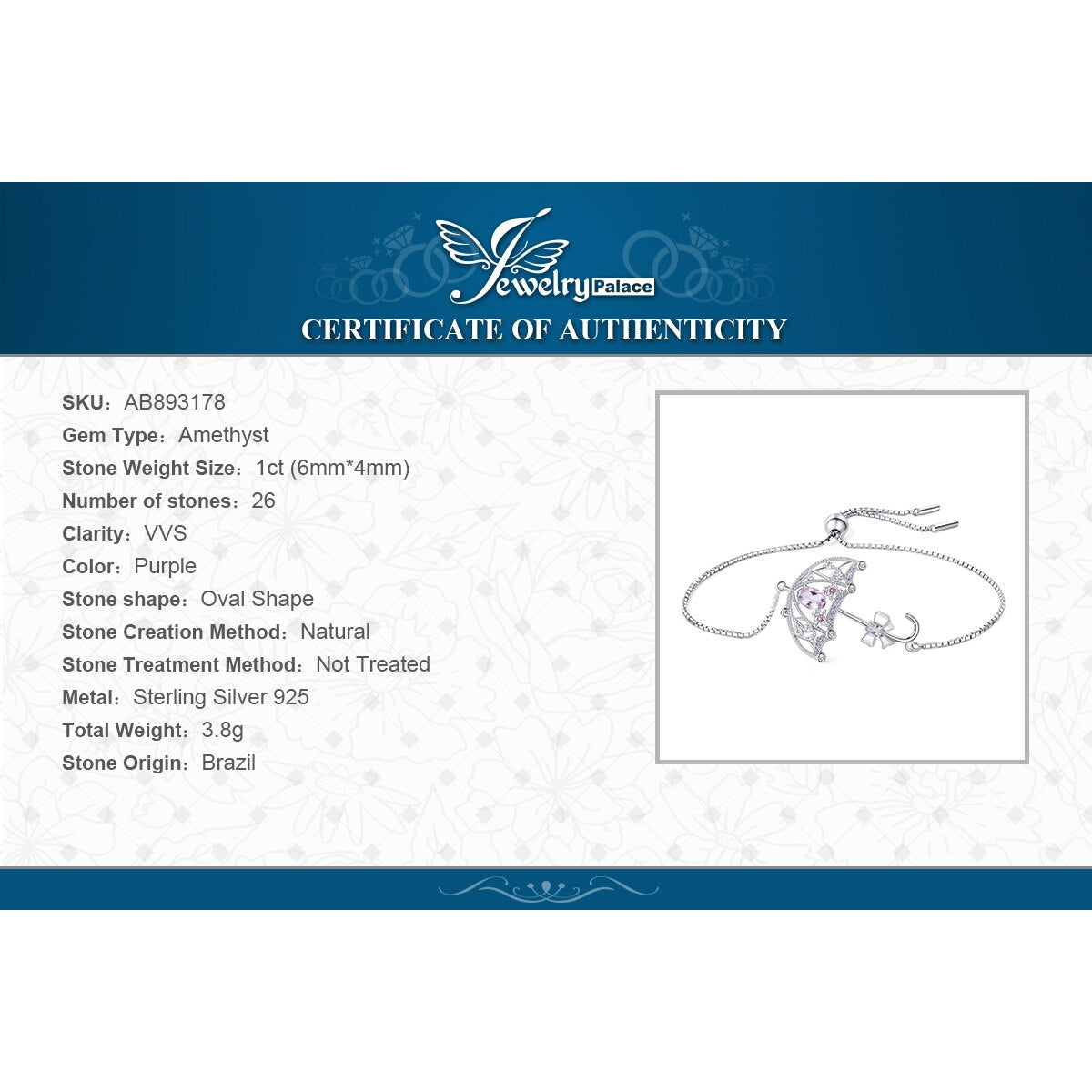 Bracelet Parapluie romantique