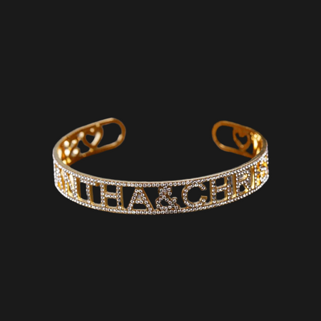 Braccialetto glitterato personalizzato con nome