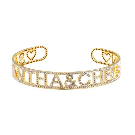 Braccialetto glitterato personalizzato con nome