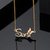 Collier personnalisé prénom et papillon