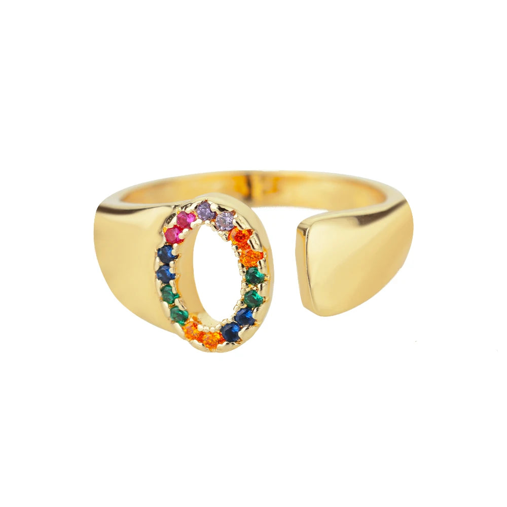 Bague initiale Rainbow
