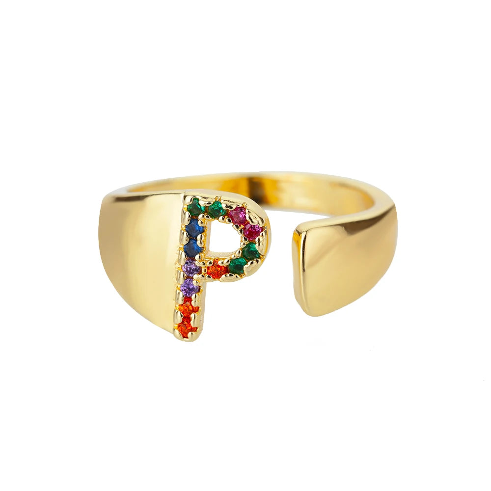 Bague initiale Rainbow