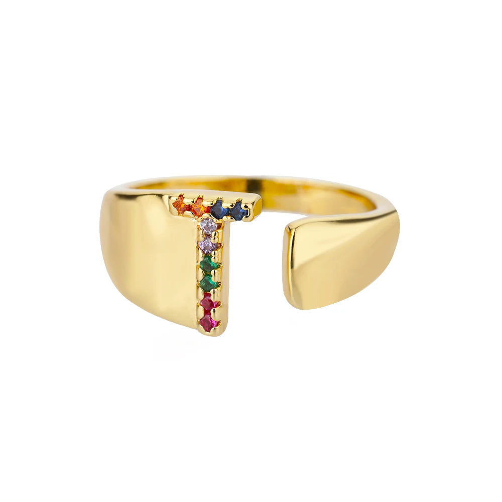 Bague initiale Rainbow
