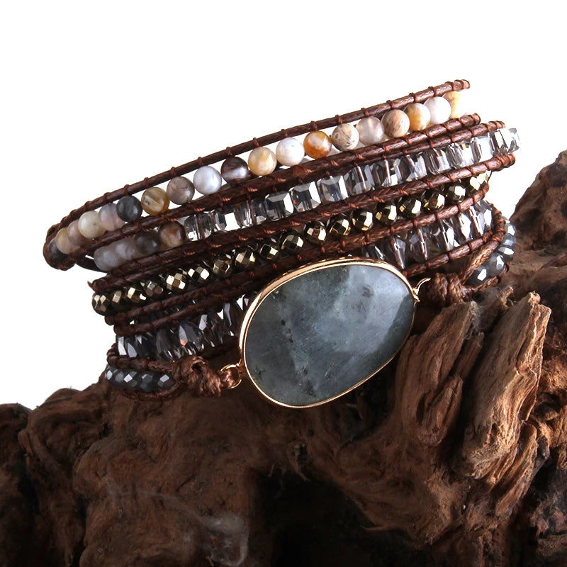 Bracelet Bohème Amazona – Amazonite & Pierres Naturelles