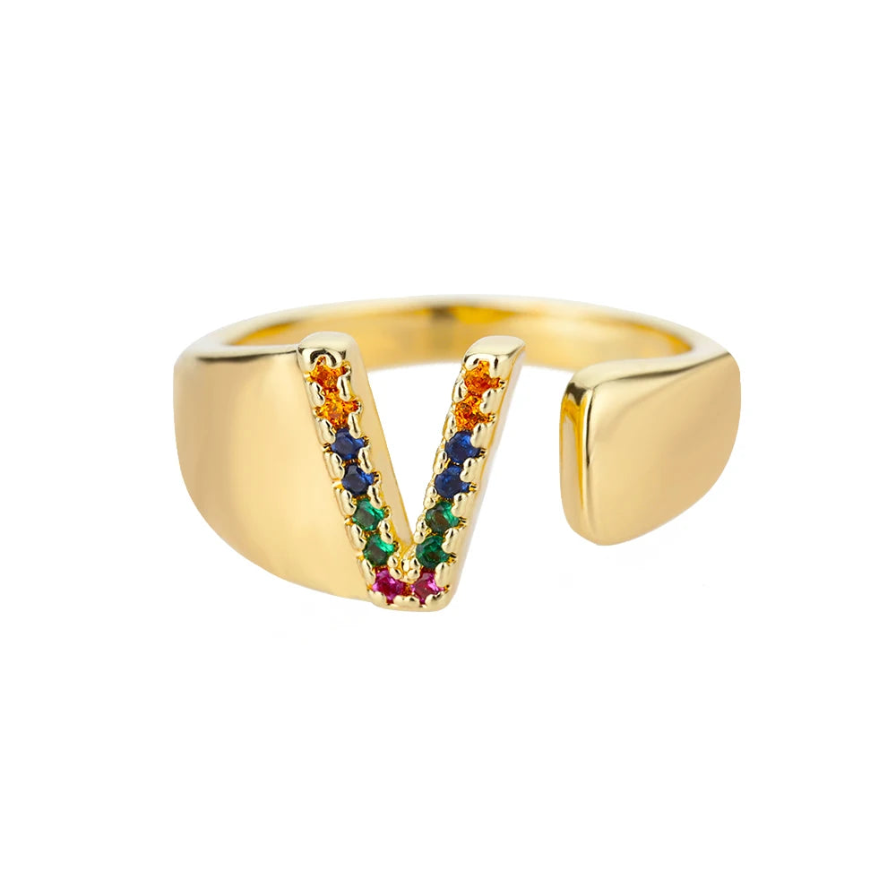 Bague initiale Rainbow