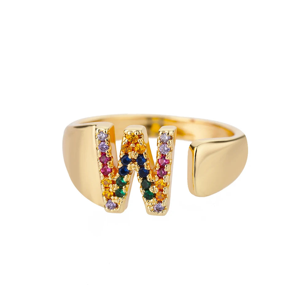 Bague initiale Rainbow