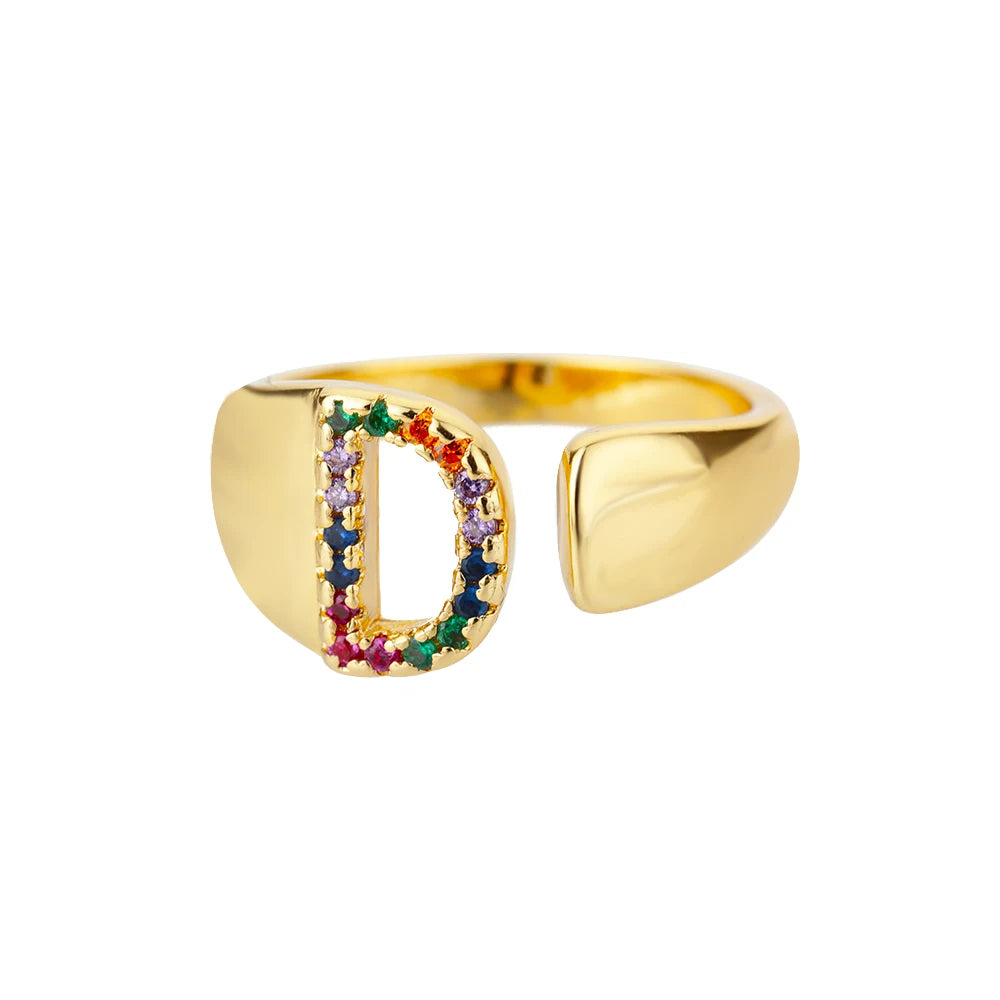 Bague initiale Rainbow