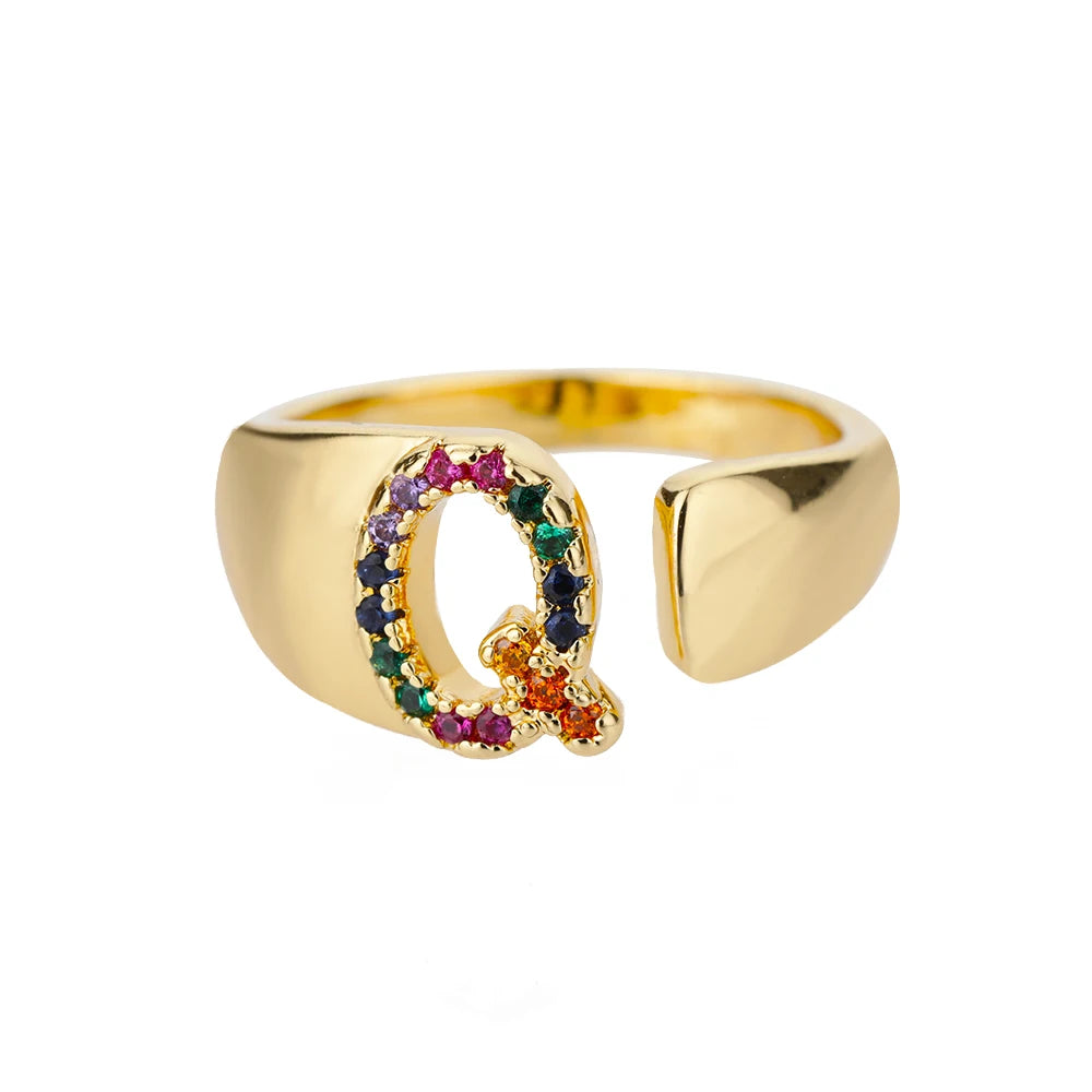 Bague initiale Rainbow