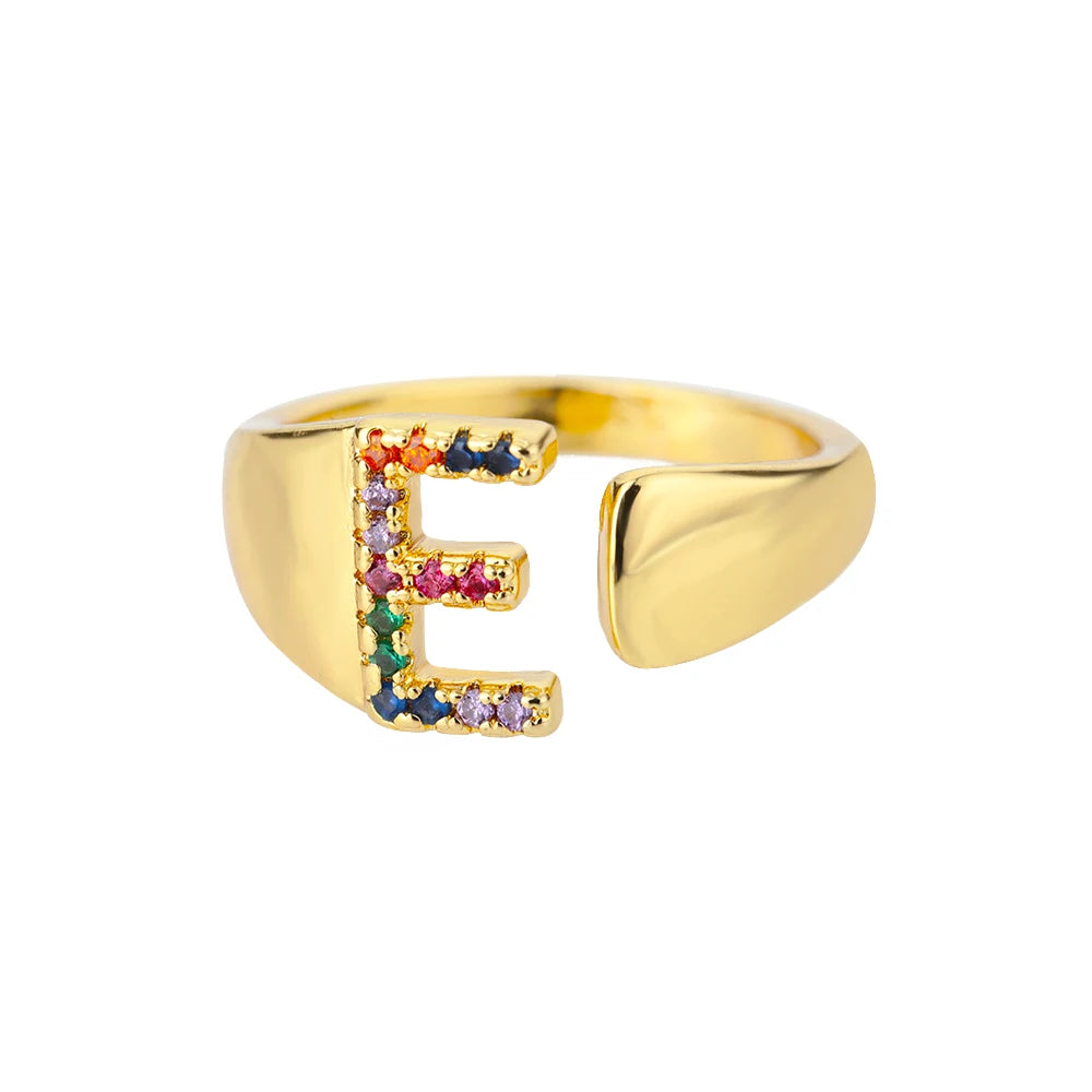 Bague initiale Rainbow