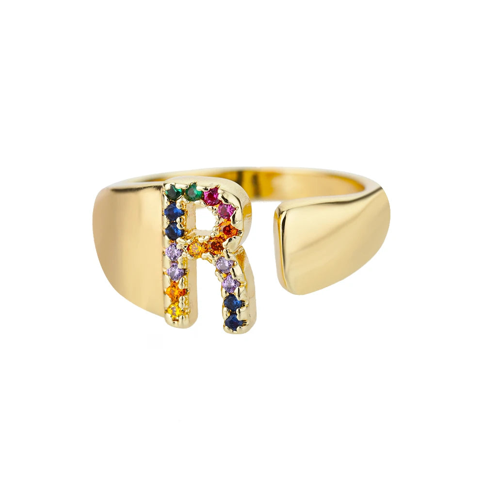 Bague initiale Rainbow