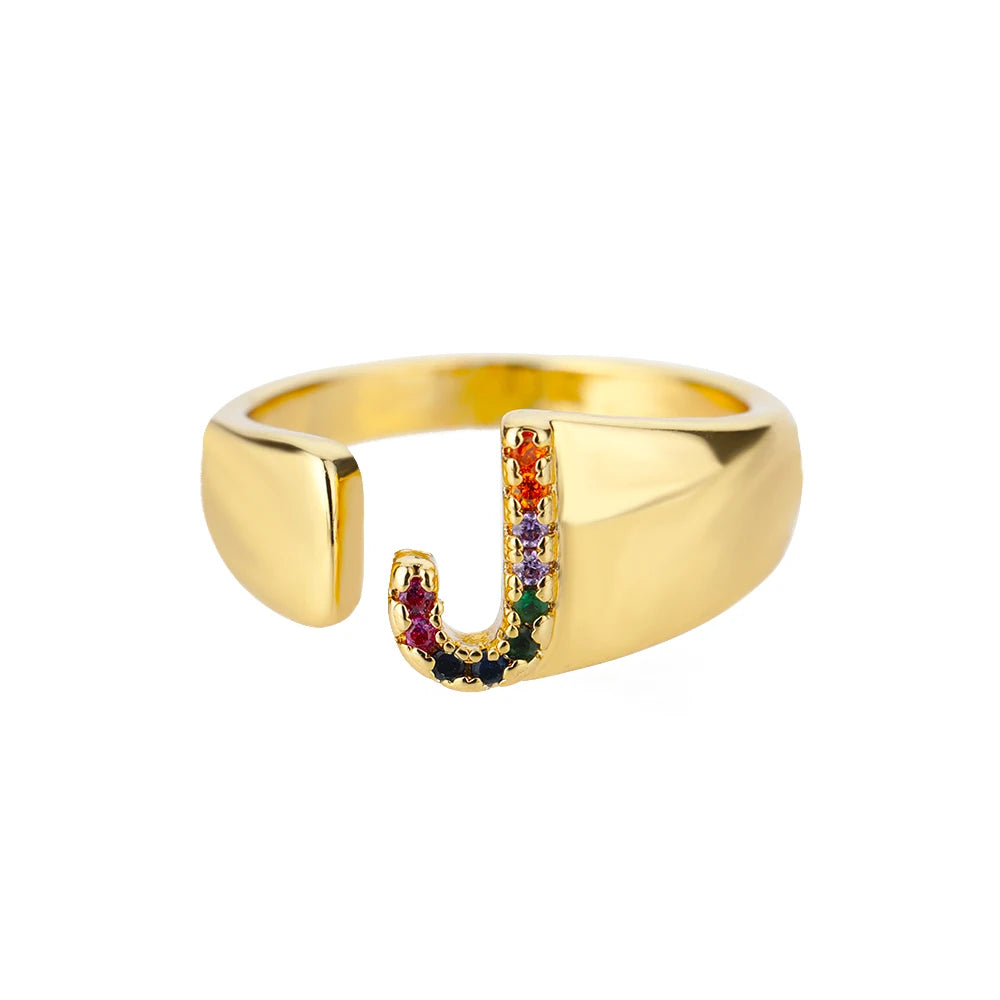 Bague initiale Rainbow
