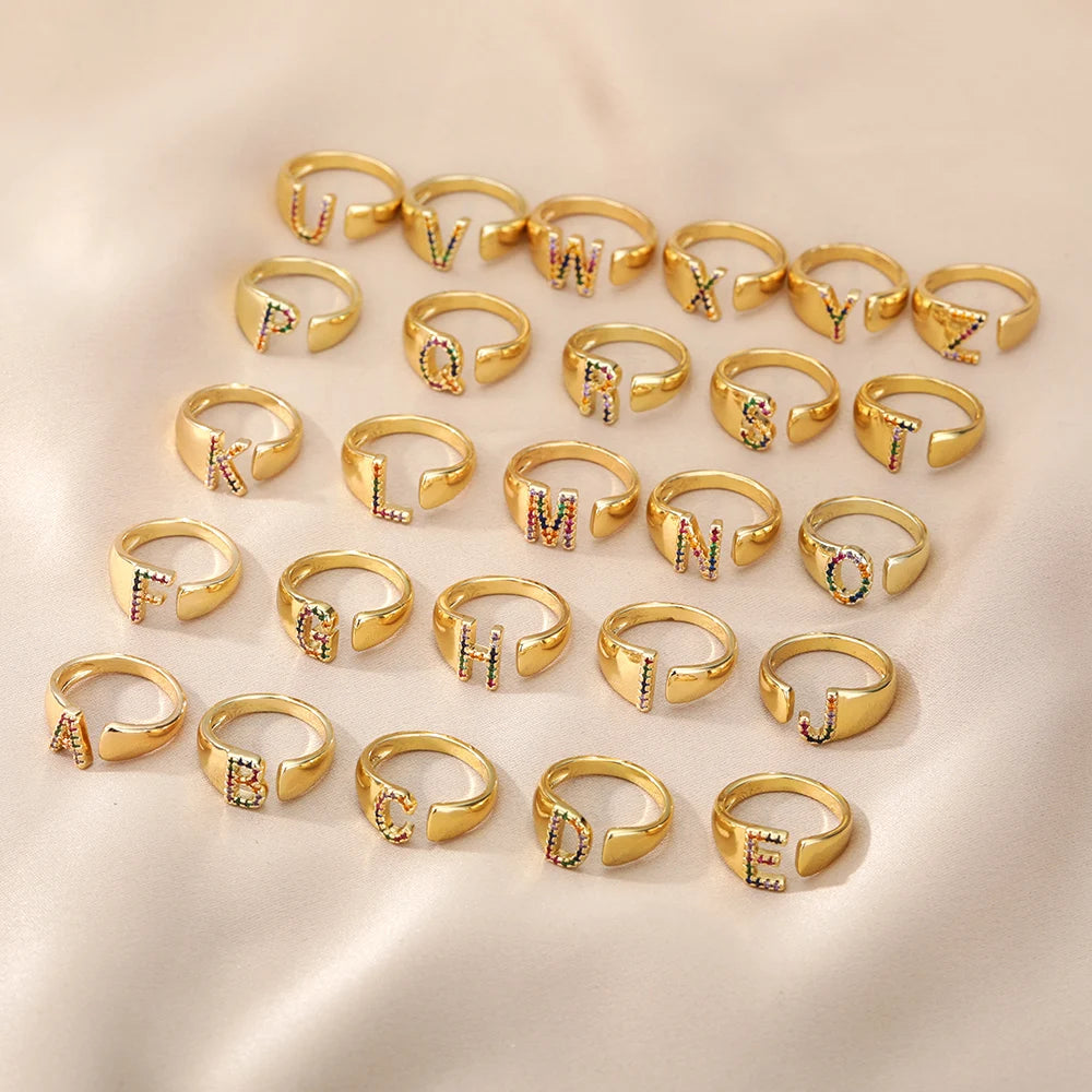 Bague initiale Rainbow