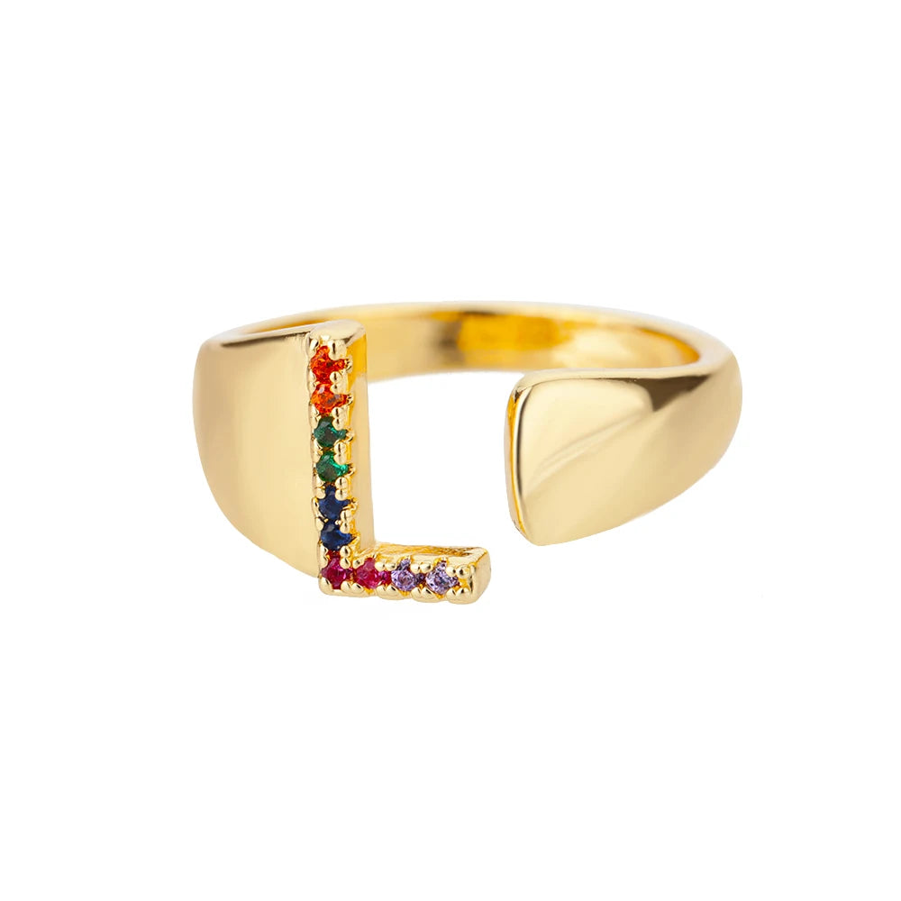 Bague initiale Rainbow