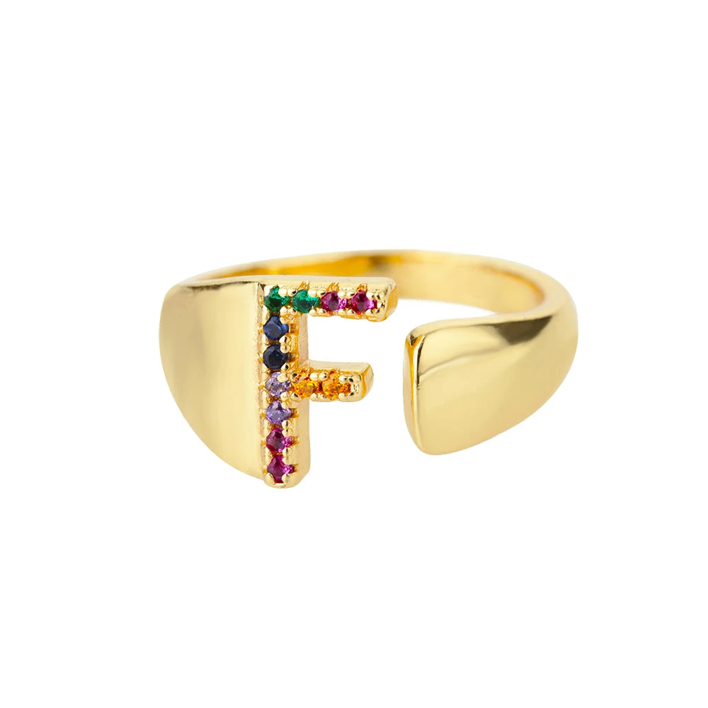 Bague initiale Rainbow