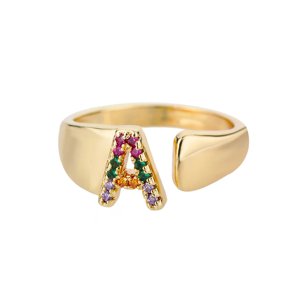 Bague initiale Rainbow