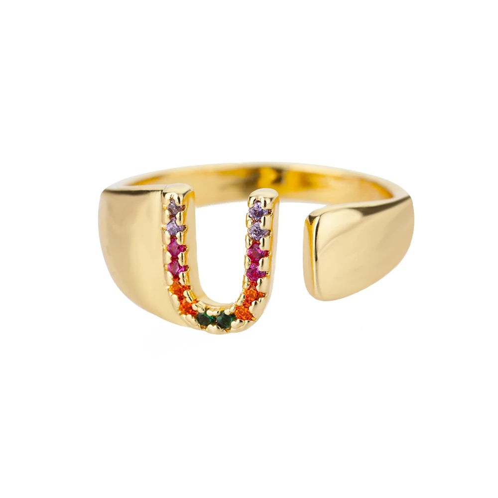 Bague initiale Rainbow