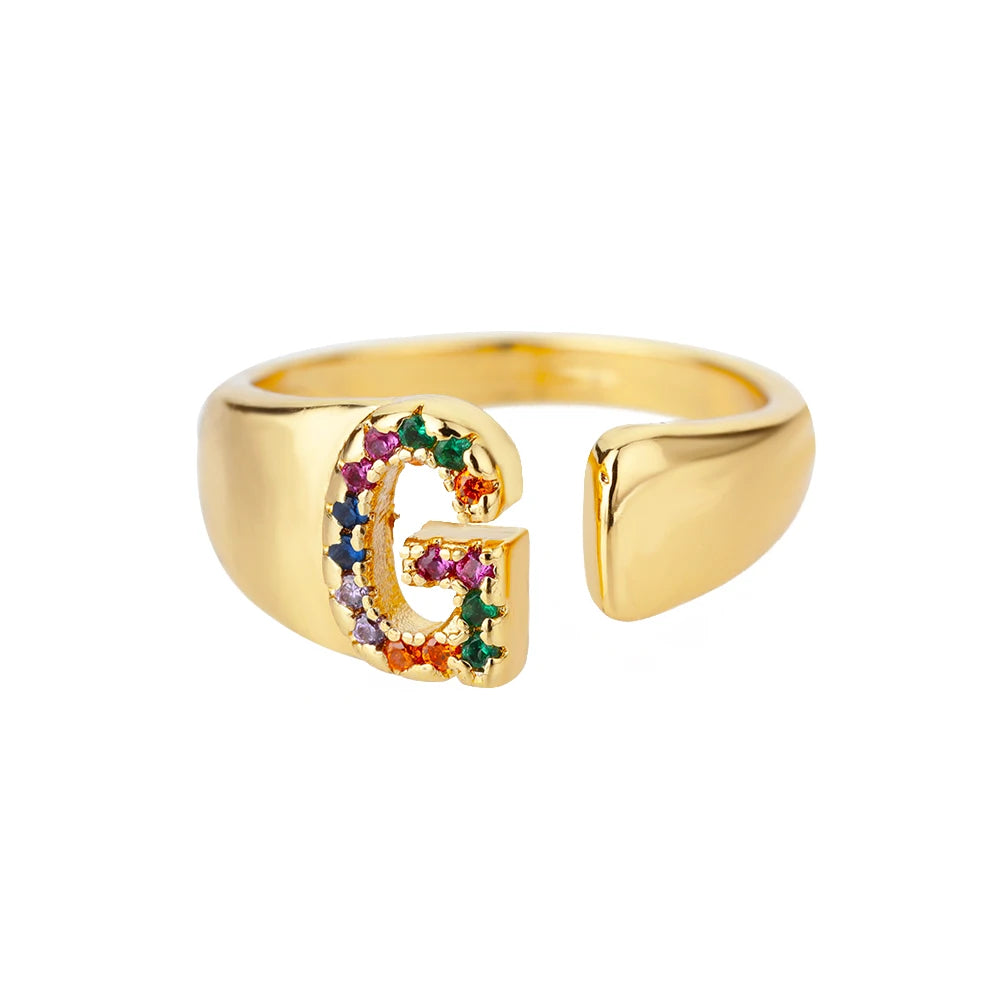 Bague initiale Rainbow