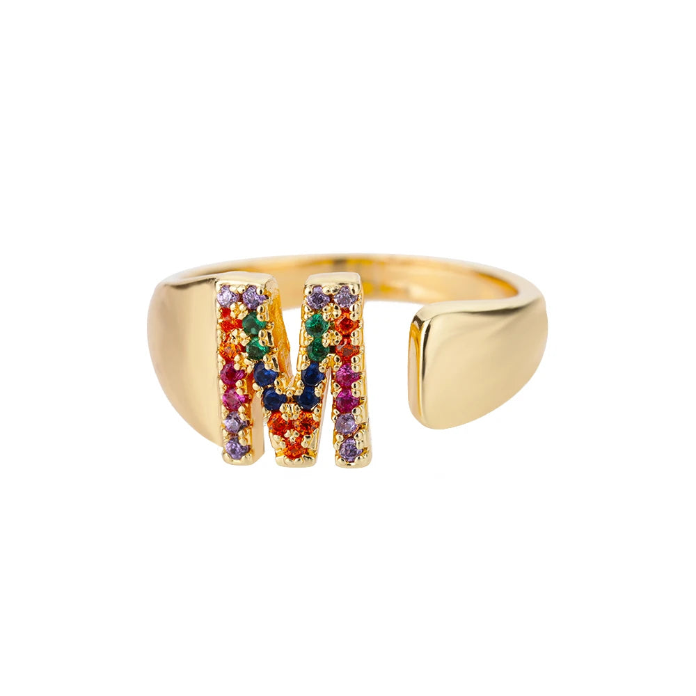 Bague initiale Rainbow