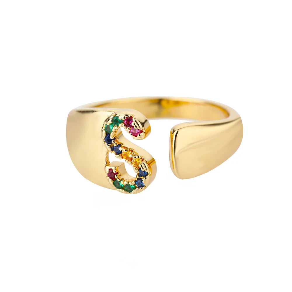 Bague initiale Rainbow