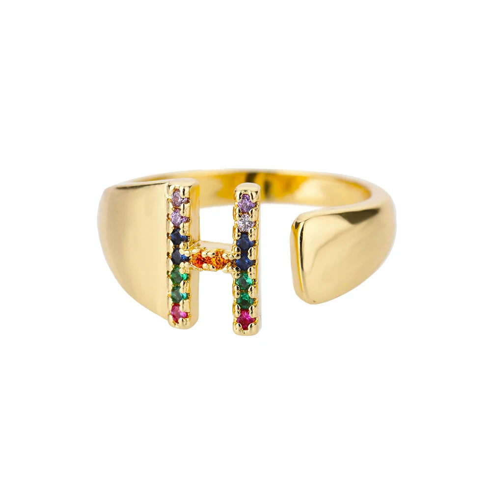Bague initiale Rainbow