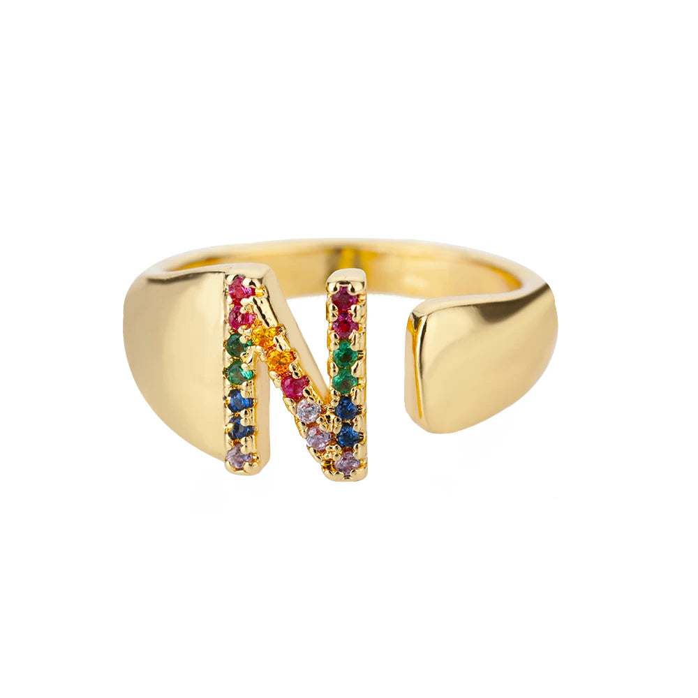 Bague initiale Rainbow