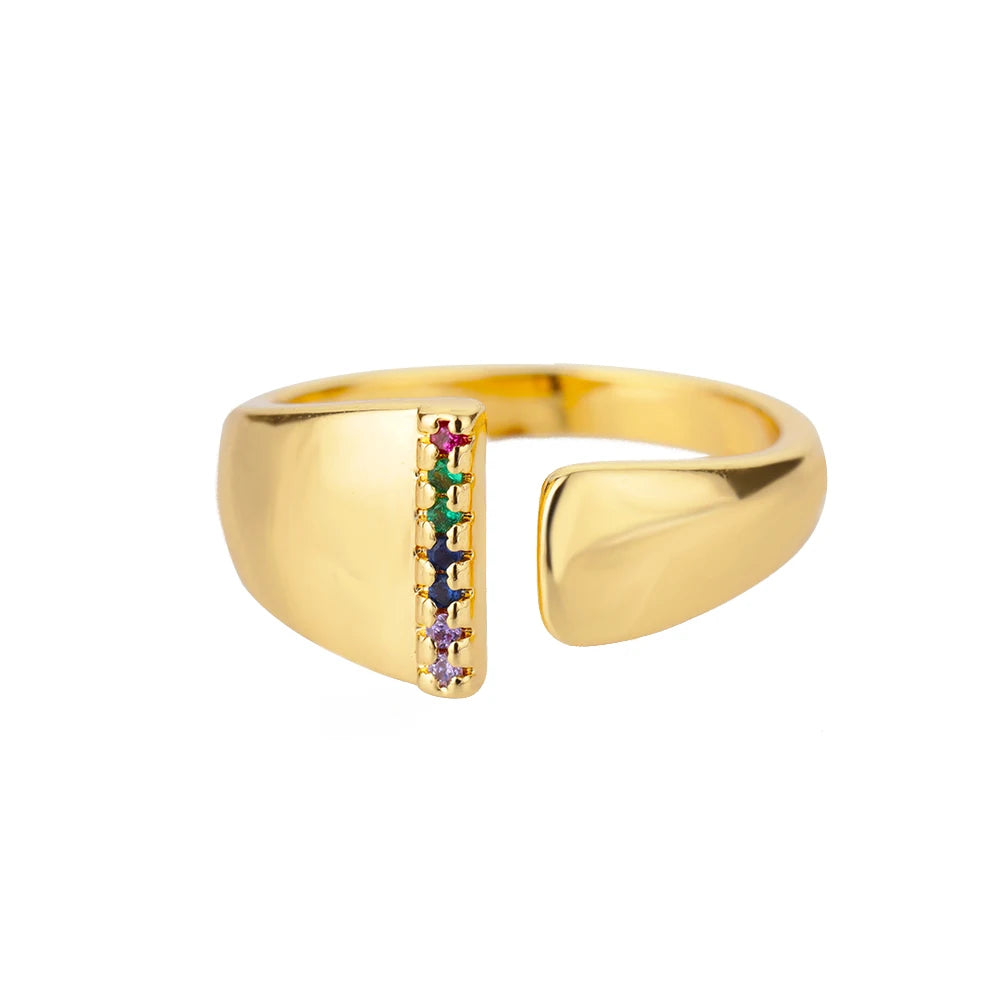Bague initiale Rainbow