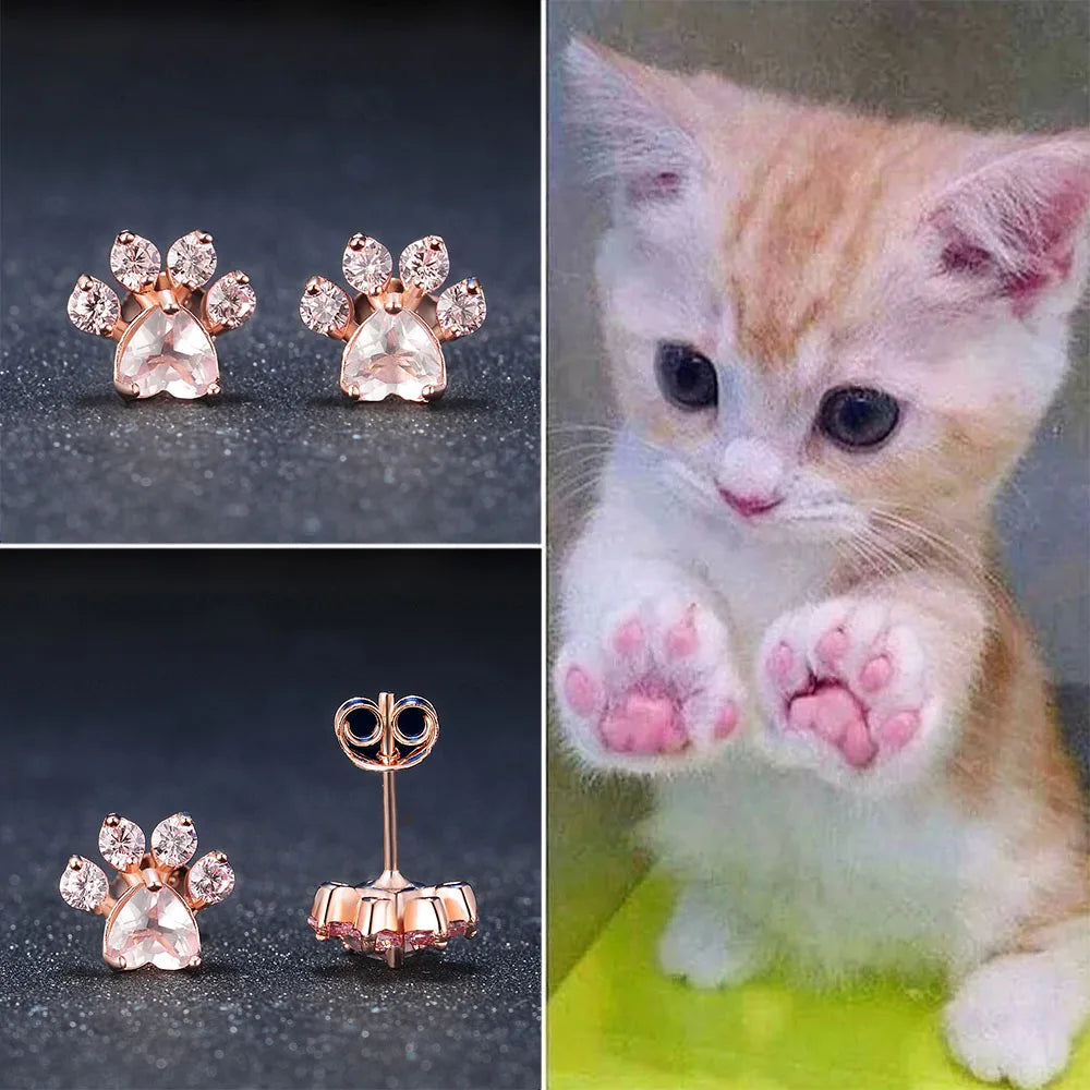 Boucles d’Oreilles Patte de Chat