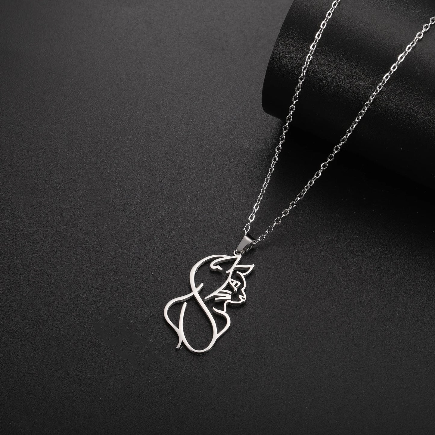 Collier Chat élégant