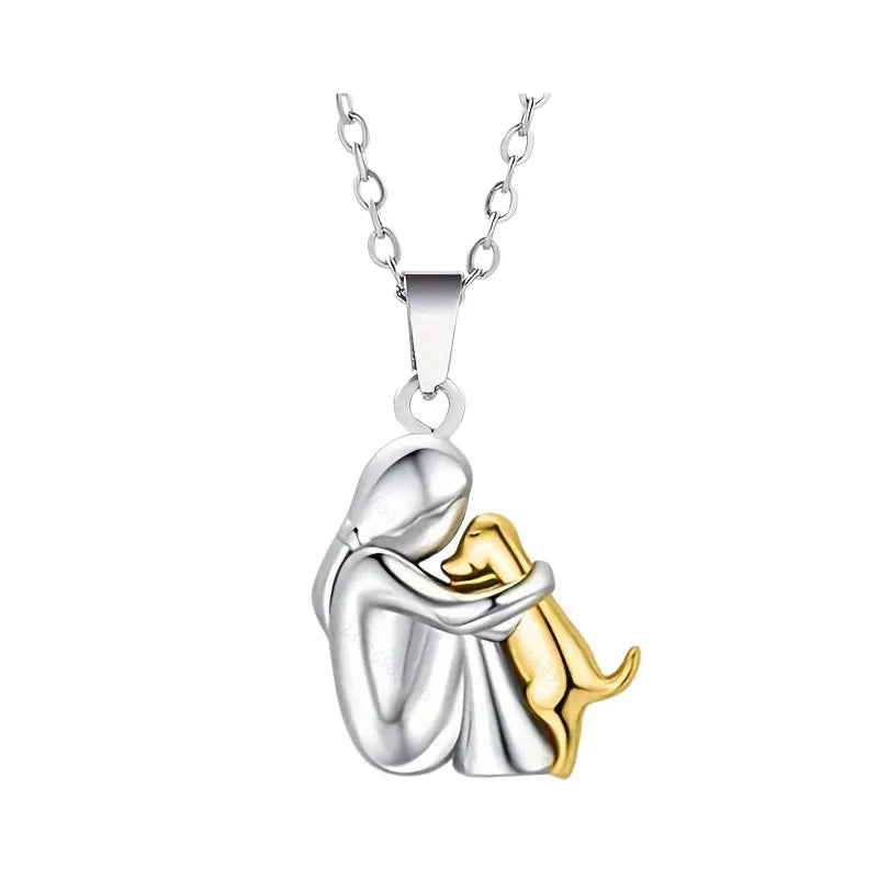 Collier Fille et son chien