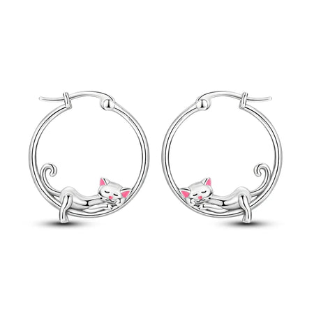 Boucles d’Oreilles Chat Dormeur