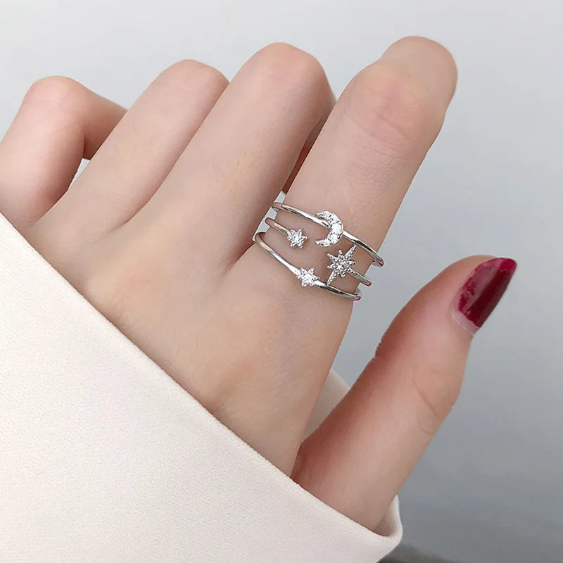 Bague Lune & Étoiles